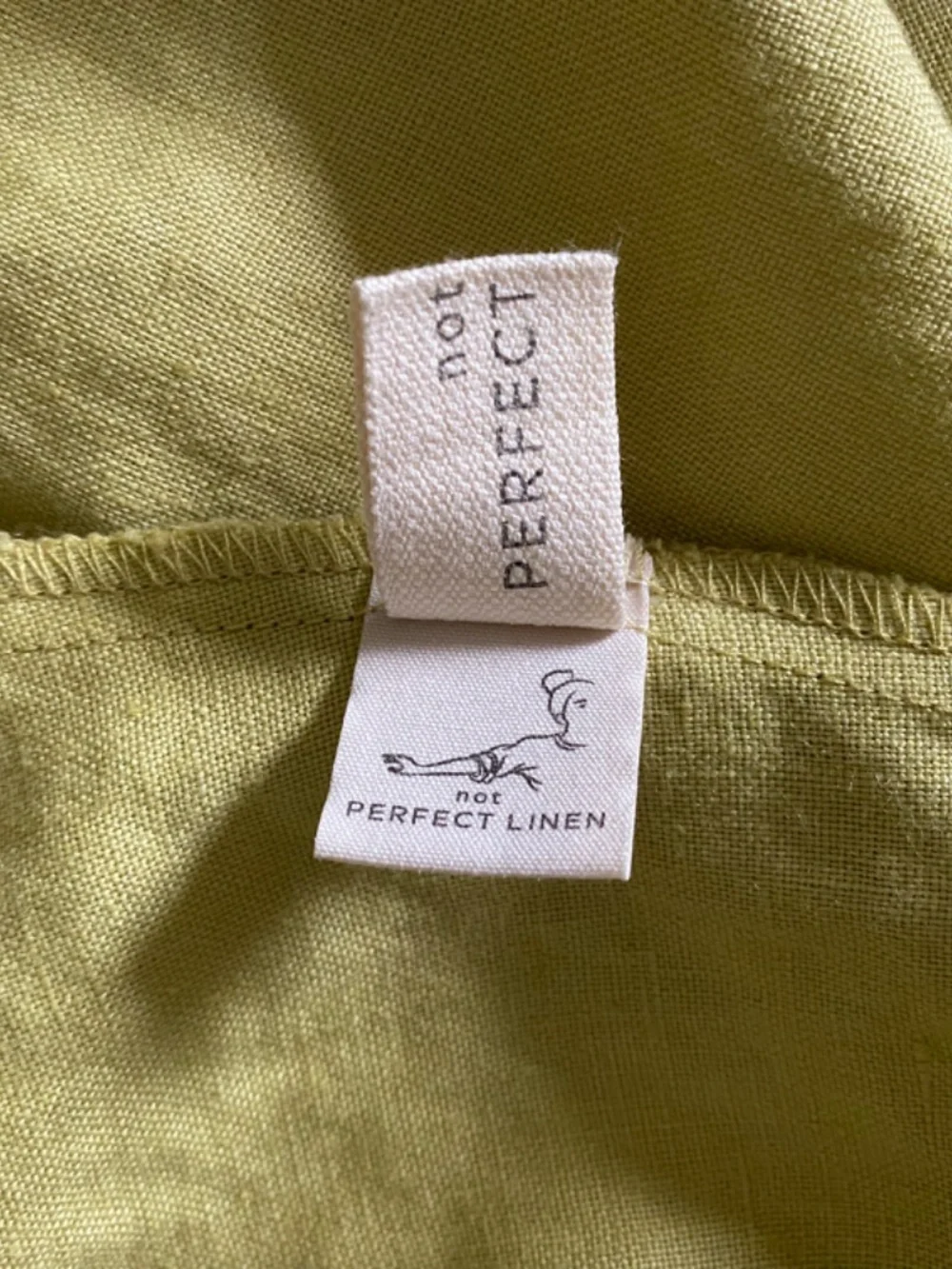 notPERFECTLINEN: MILOS puff sleeve linen blouse (Pistachio Mint, XS) - Picture 3 of 5